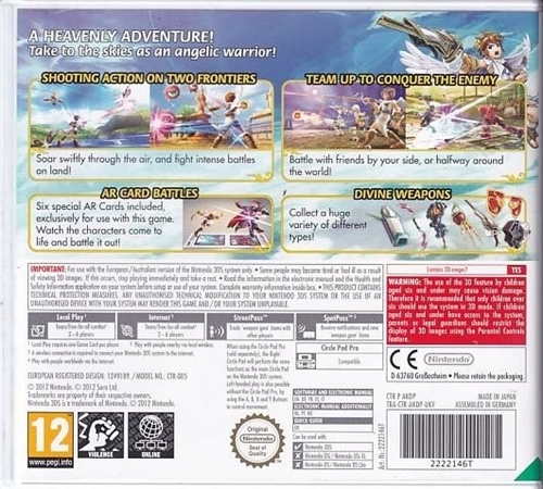 Kid Icarus Uprising - Nintendo 3DS Spil - (A Grade) (Genbrug)